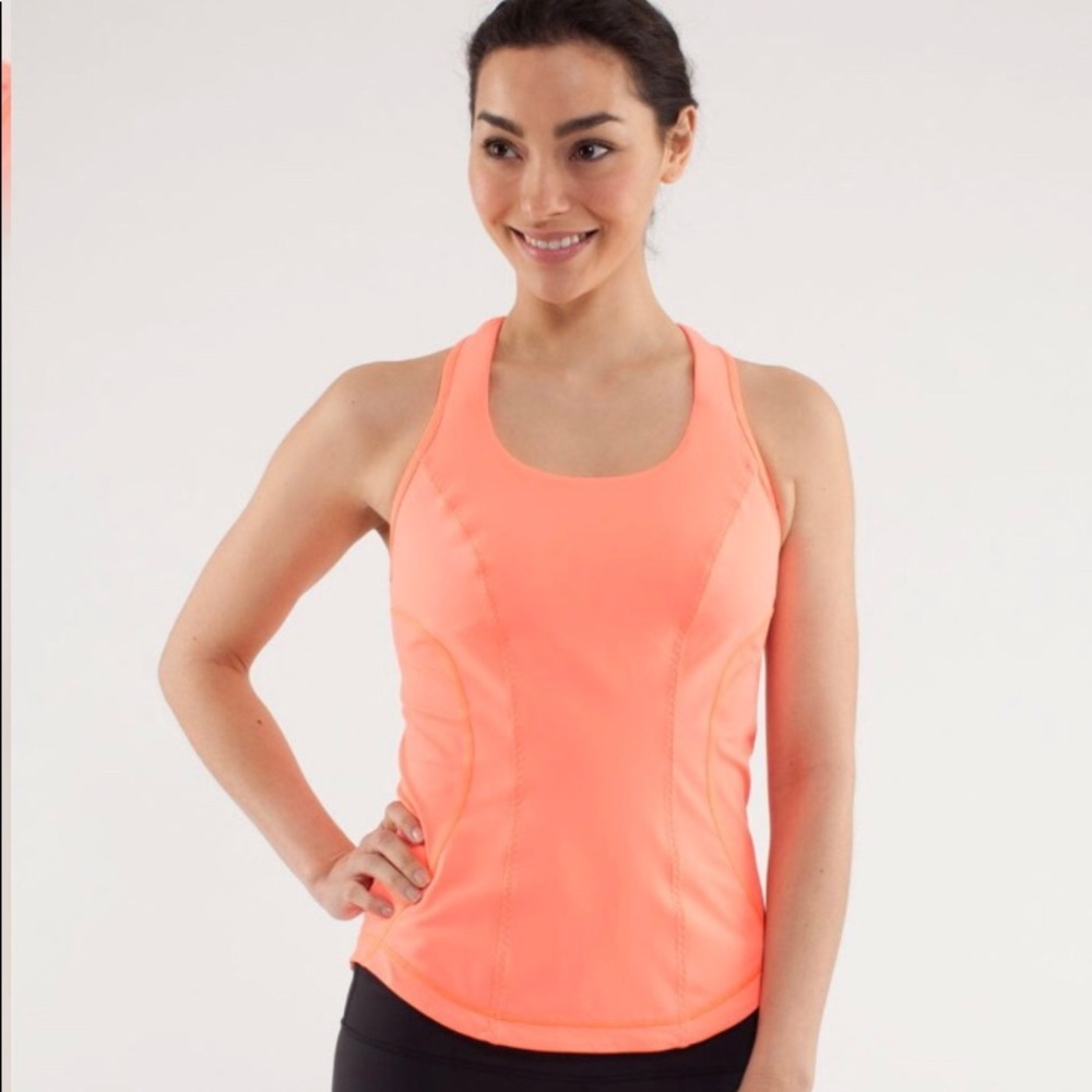 Lululemon Cardio Kick Tank Pop Orange